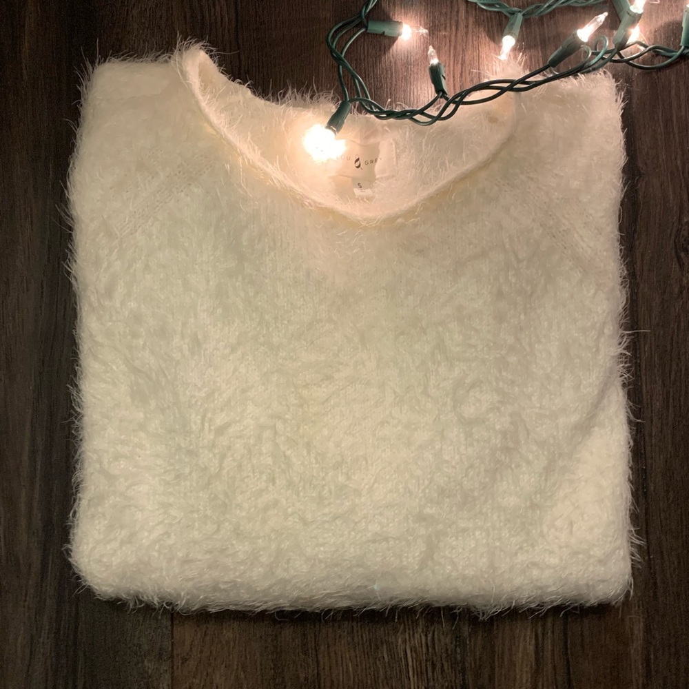 Lou and Grey Cream Eyelash Sweater Small